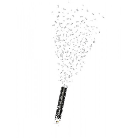 30CM SILVER CONFETTI CANNON 30CM SILVER CONFETTI CANNON