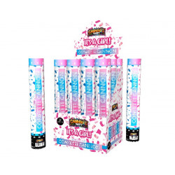 30CM PINK GENDER REVEAL CONFETTI CANNON 30CM PINK GENDER REVEAL CONFETTI CANNON