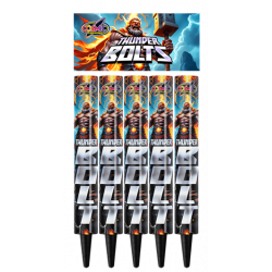 Thunderbolts 5pk Single Shot Roman Candles 1.3g