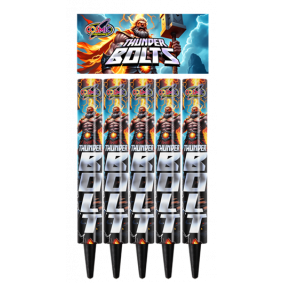 Thunderbolts 5pk Single Shot Roman Candles 1.3g