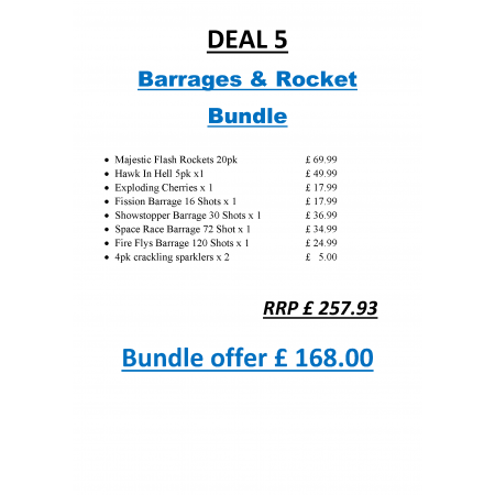 Deal 5 Barrages & Rocket Bundle